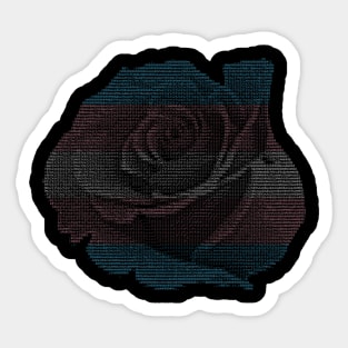 trans pride ascii rose Sticker